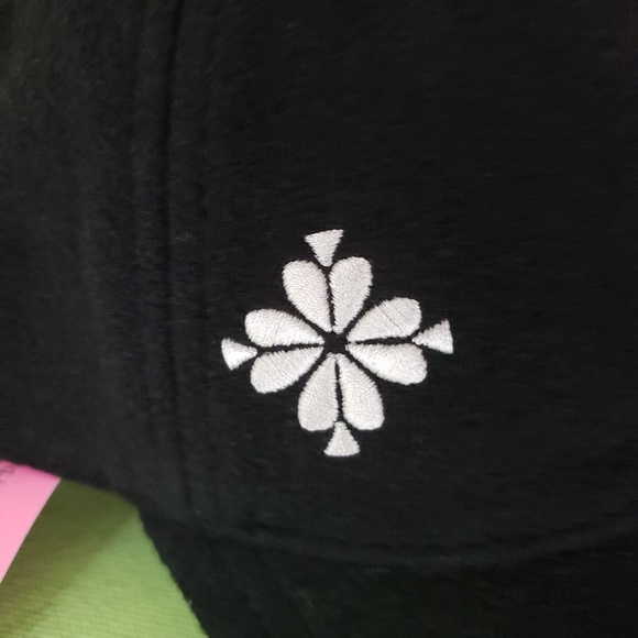 KATE SPADE SPADE FLOWER WOOL BLEND BASEBALL HAT CAP:NWT BLACK - Picture 3 of 10